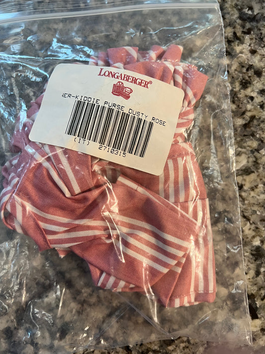 Longaberger kiddie purse liner in dusty rose