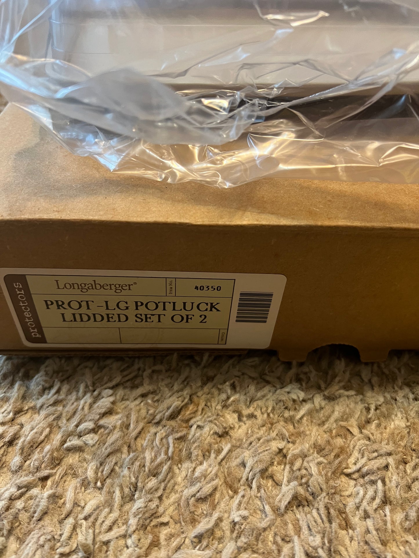 Longaberger large potluck lidded protector set