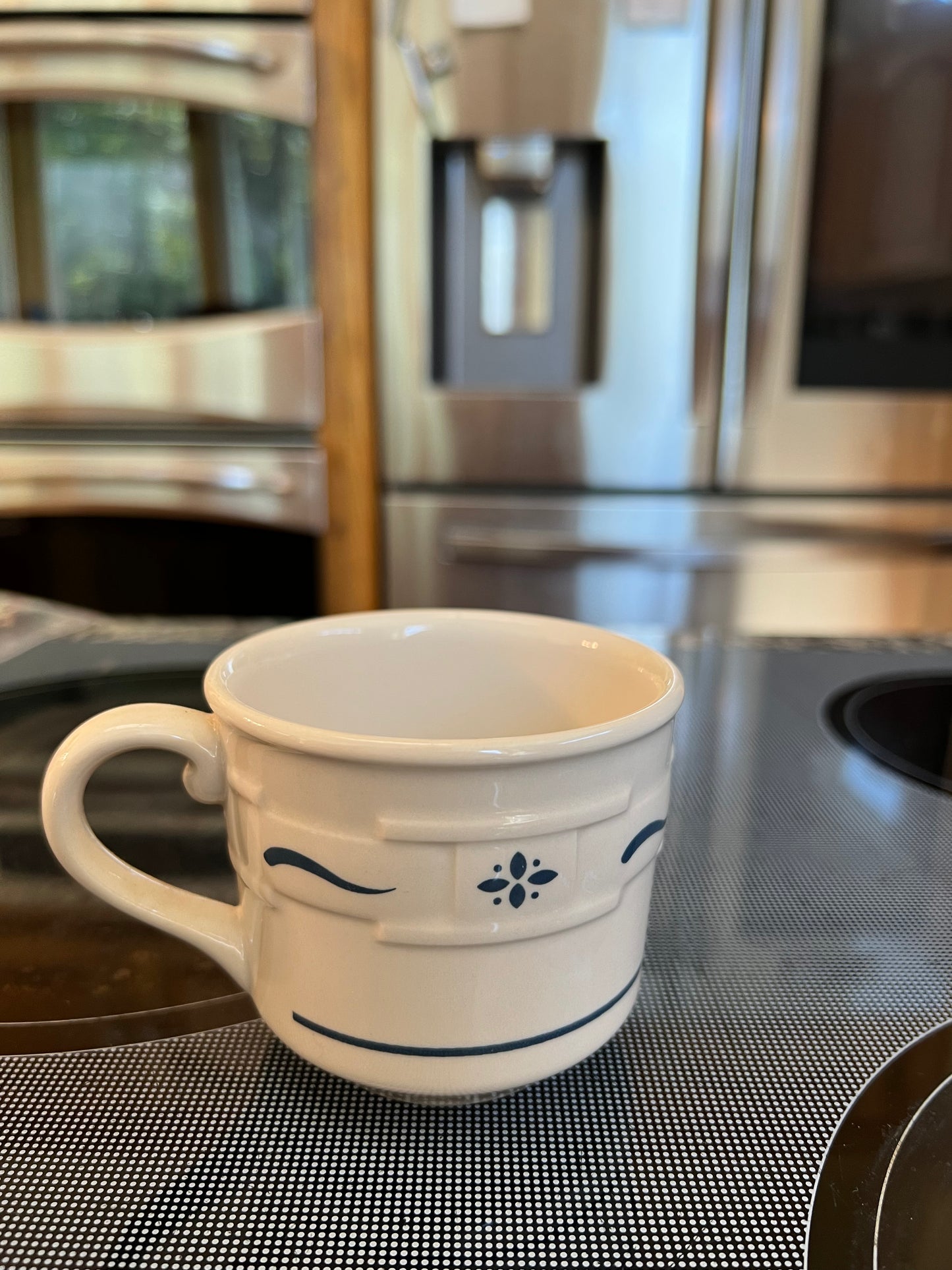 Longaberger teacup in classic blue