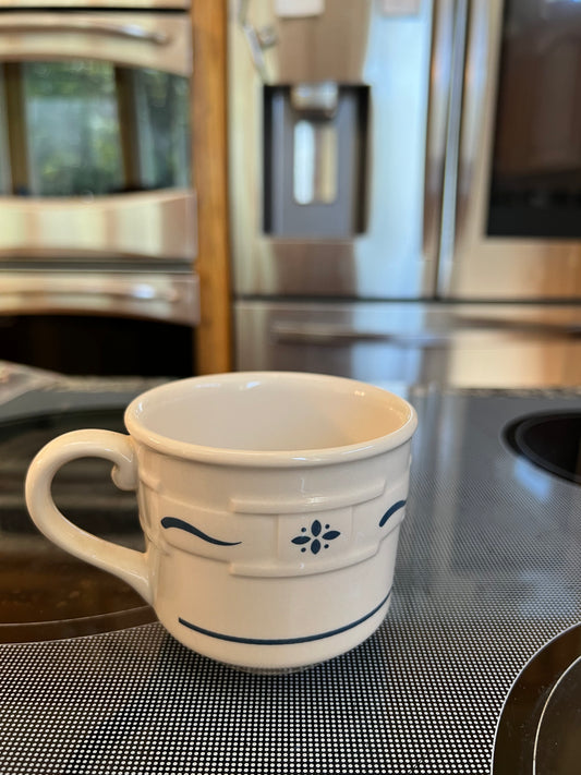 Longaberger teacup in classic blue