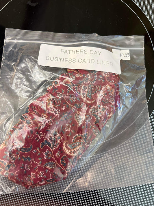 Longaberger business card liner in paisley