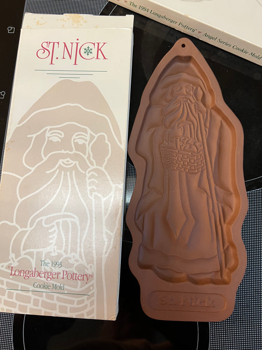 Longaberger 1993 Saint Nick cookie mold