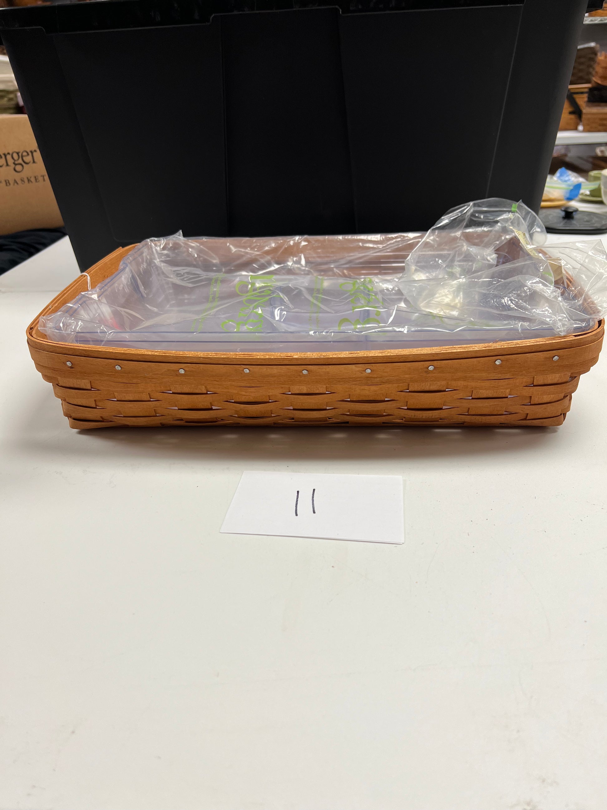 Longaberger hostess serving tray basket with protector