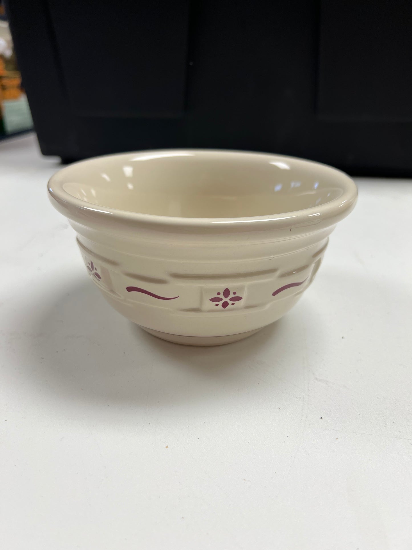 Longaberger small mixing bowl in traditional red