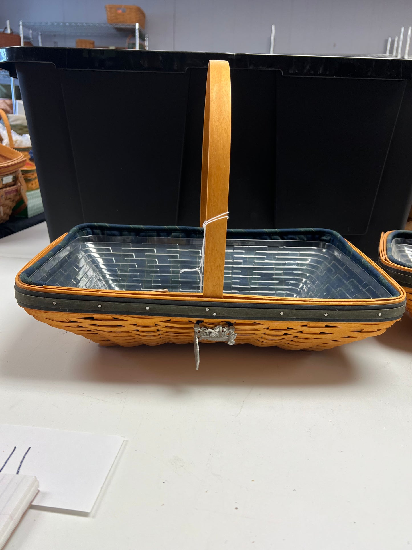 Longaberger Collectors Club 2000 Spring Meadow Basket with Liner, Protector, and Tie On