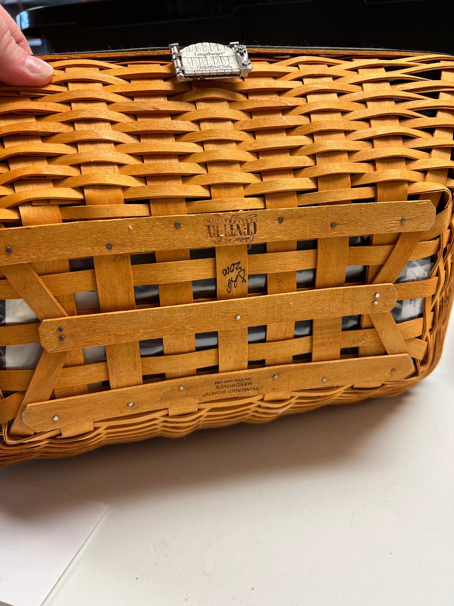 Longaberger Collectors Club 2000 Spring Meadow Basket with Liner, Protector, and Tie On