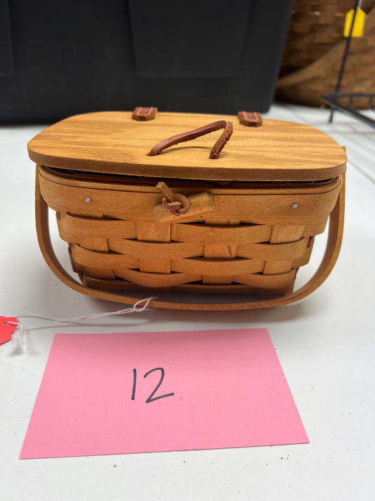 Longaberger kiddie purse basket with protector