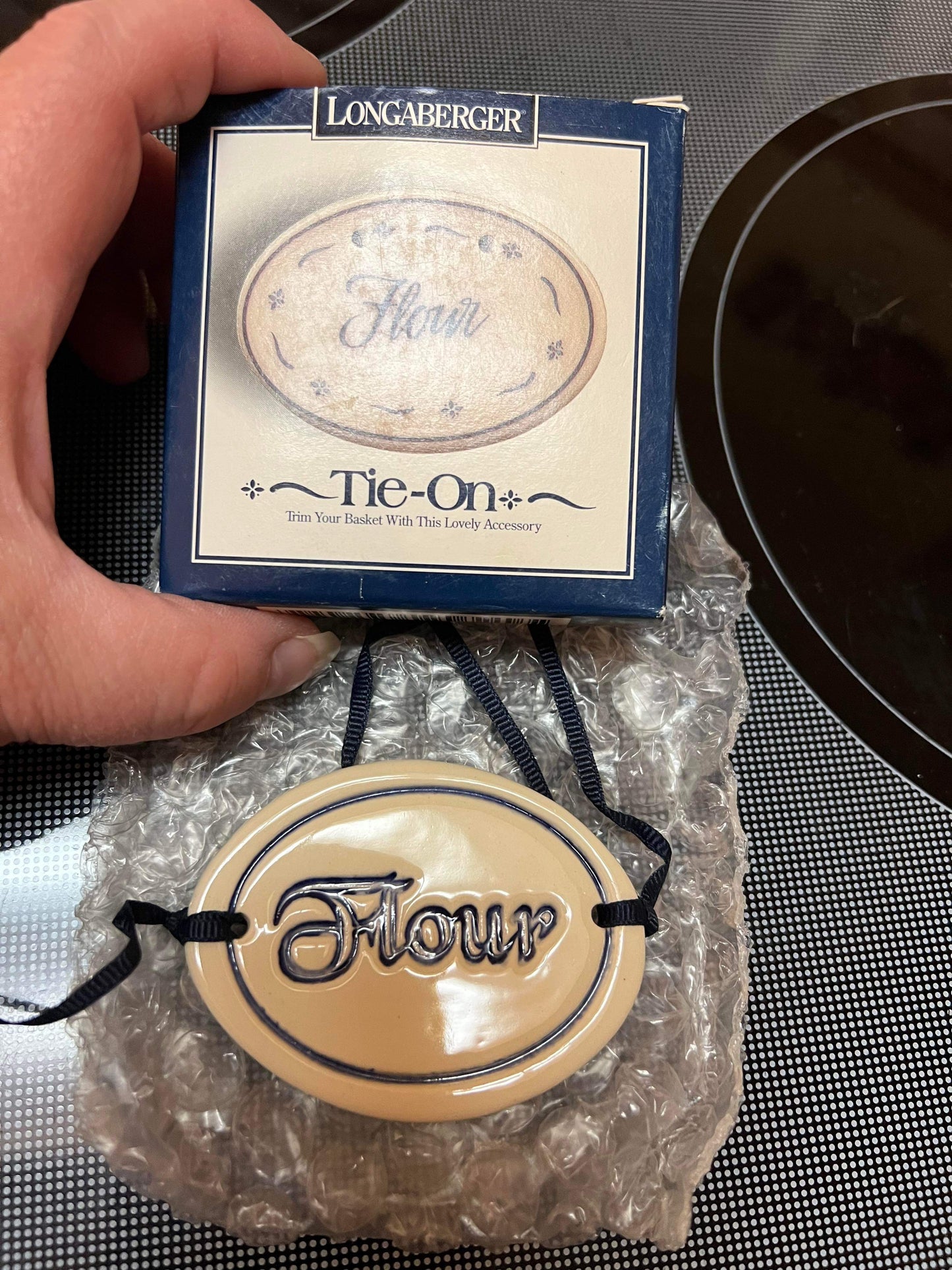 Longaberger Flour Tie On (may not be in box)