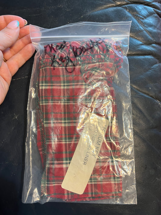 Longaberger medium key liner in plaid tidings