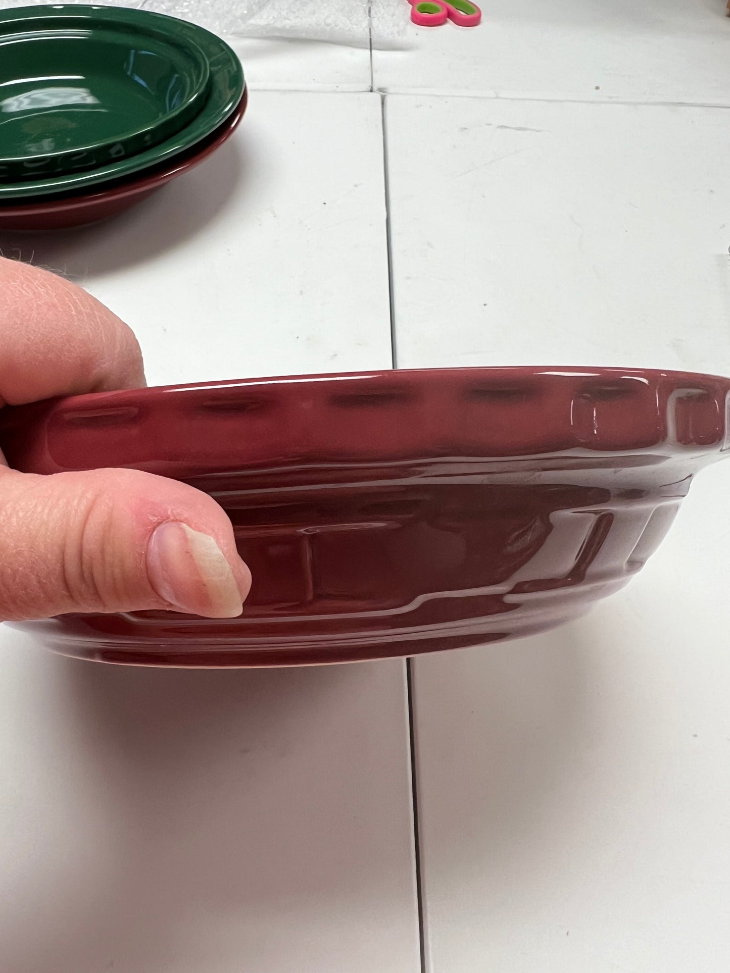 Longaberger full size pie plate in paprika
