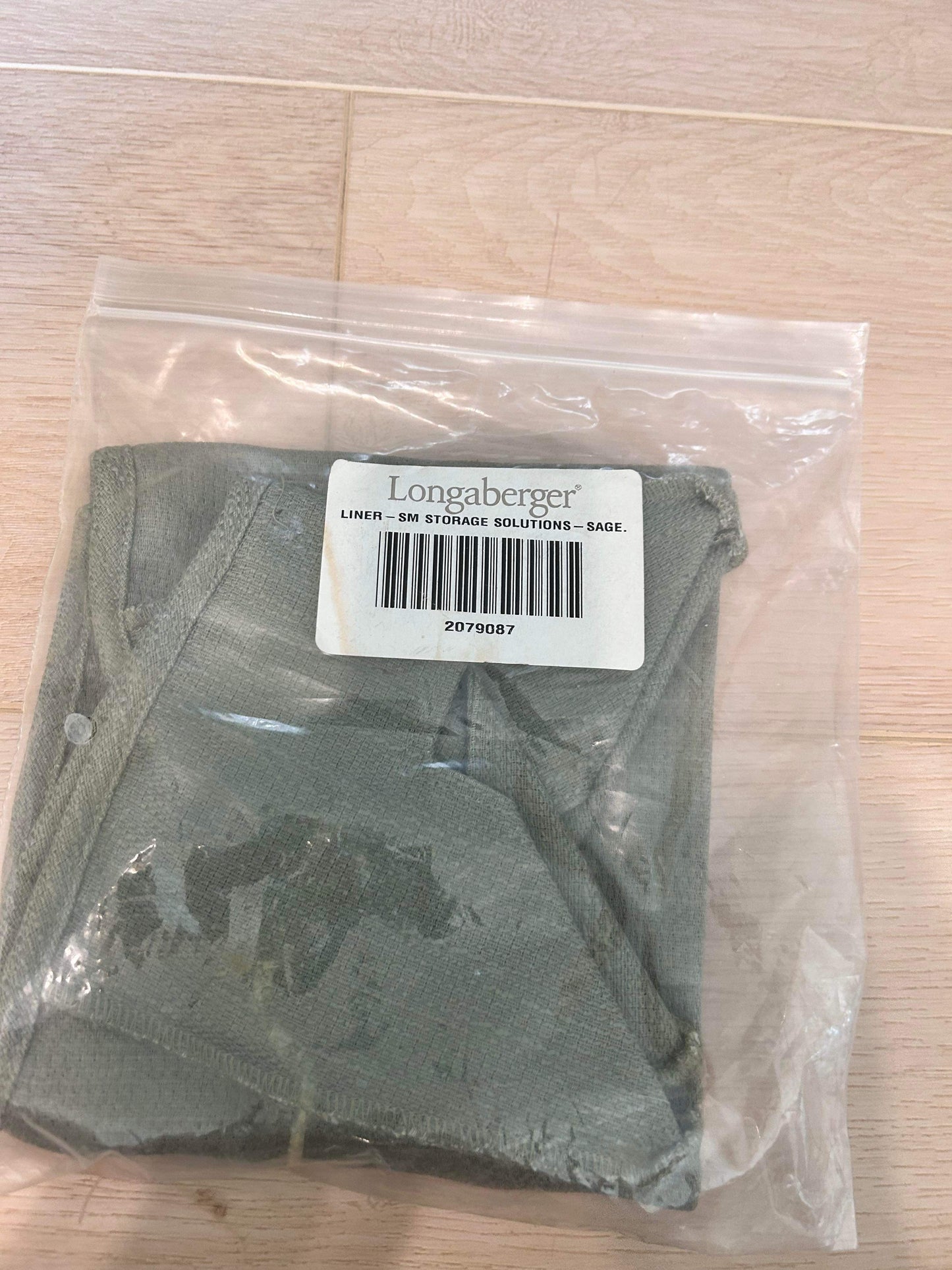 Longaberger Small Storage Solutions Liner in Sage