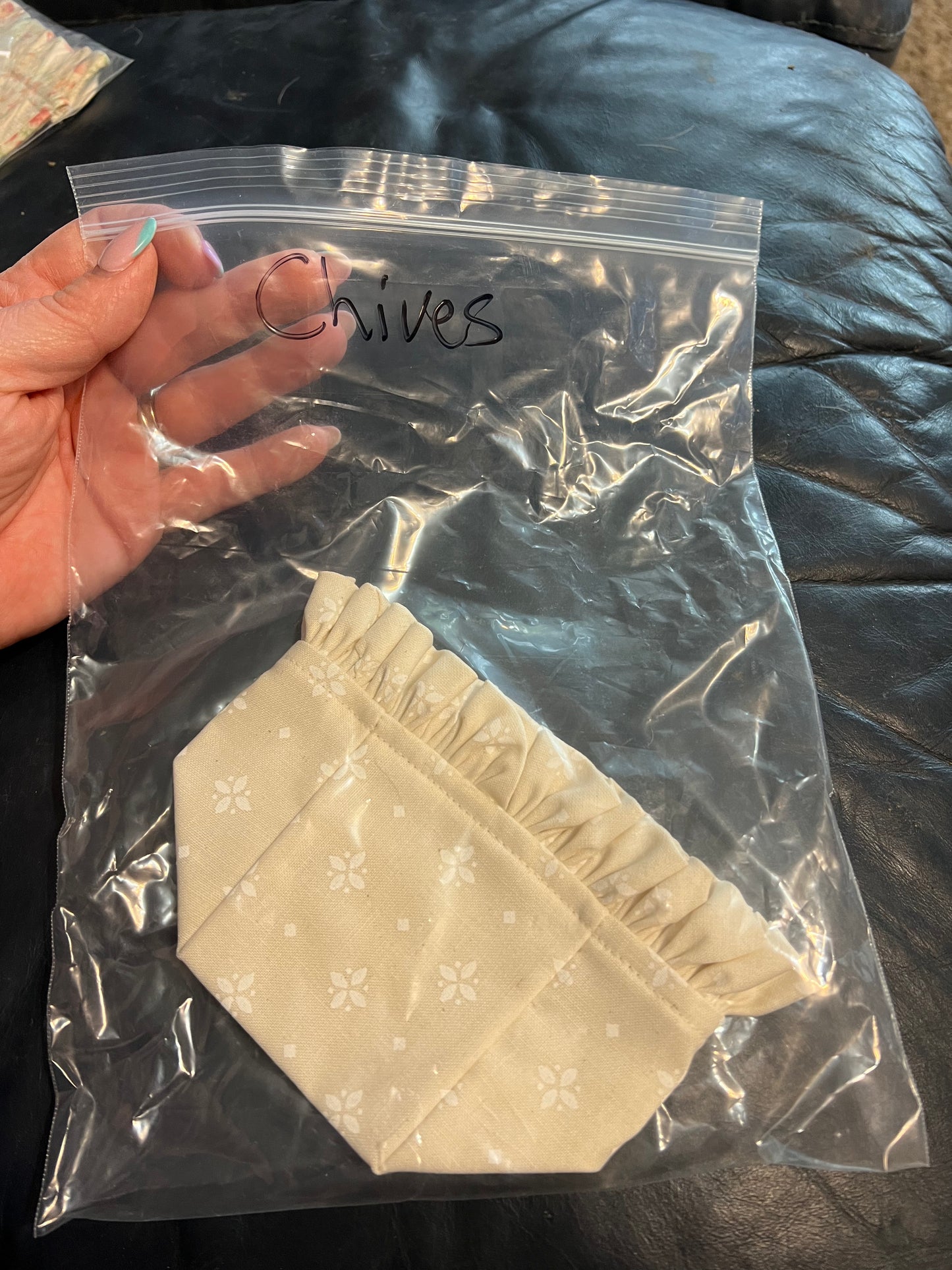 Longaberger chives liner in natural