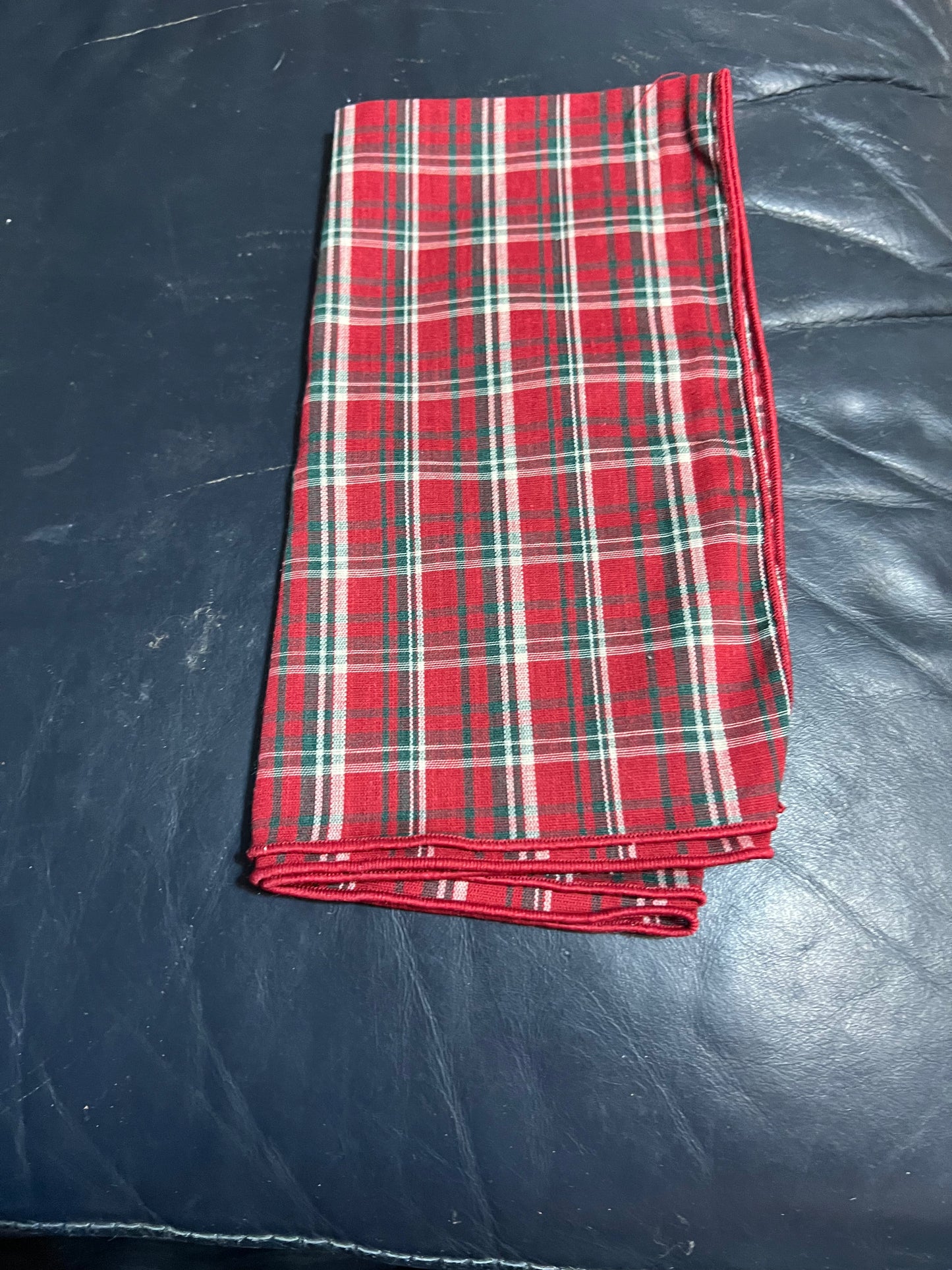 Longaberger napkin in plaid tidings