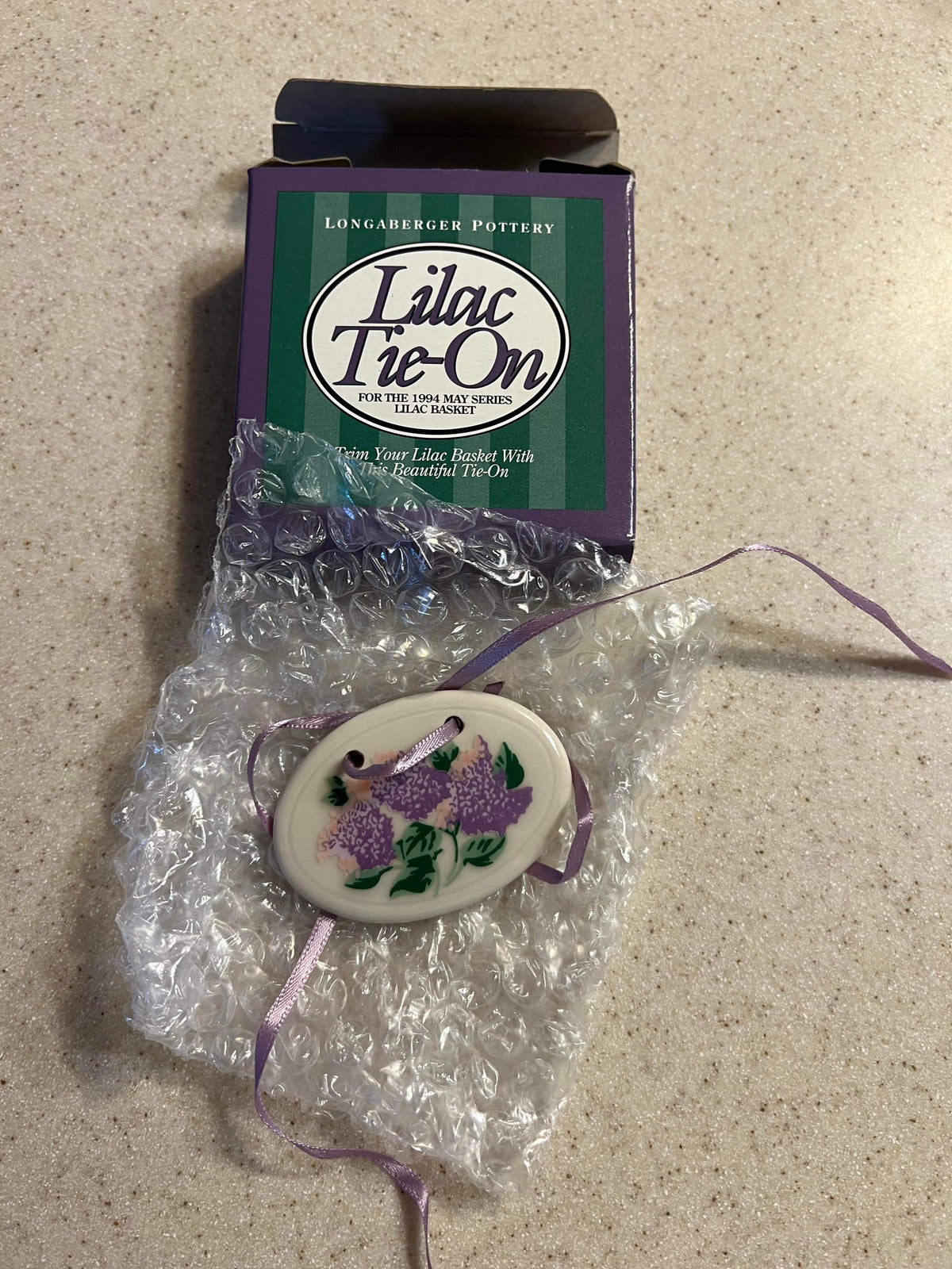 Longaberger Lilac Tie On (may not be in box)