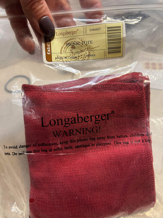 Longaberger Picnic Tote Liner in Paprika