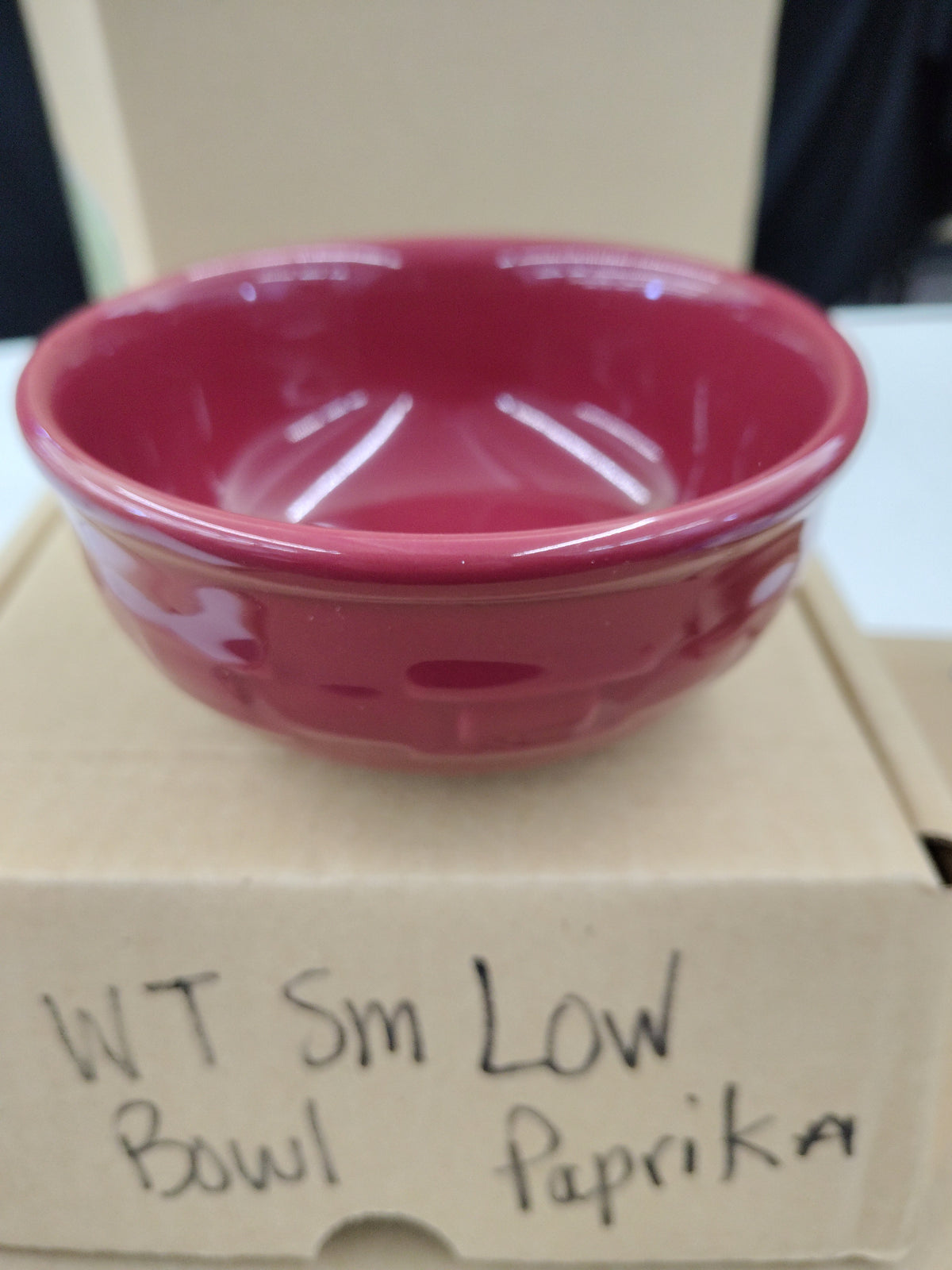 Longaberger small low bowl in paprika