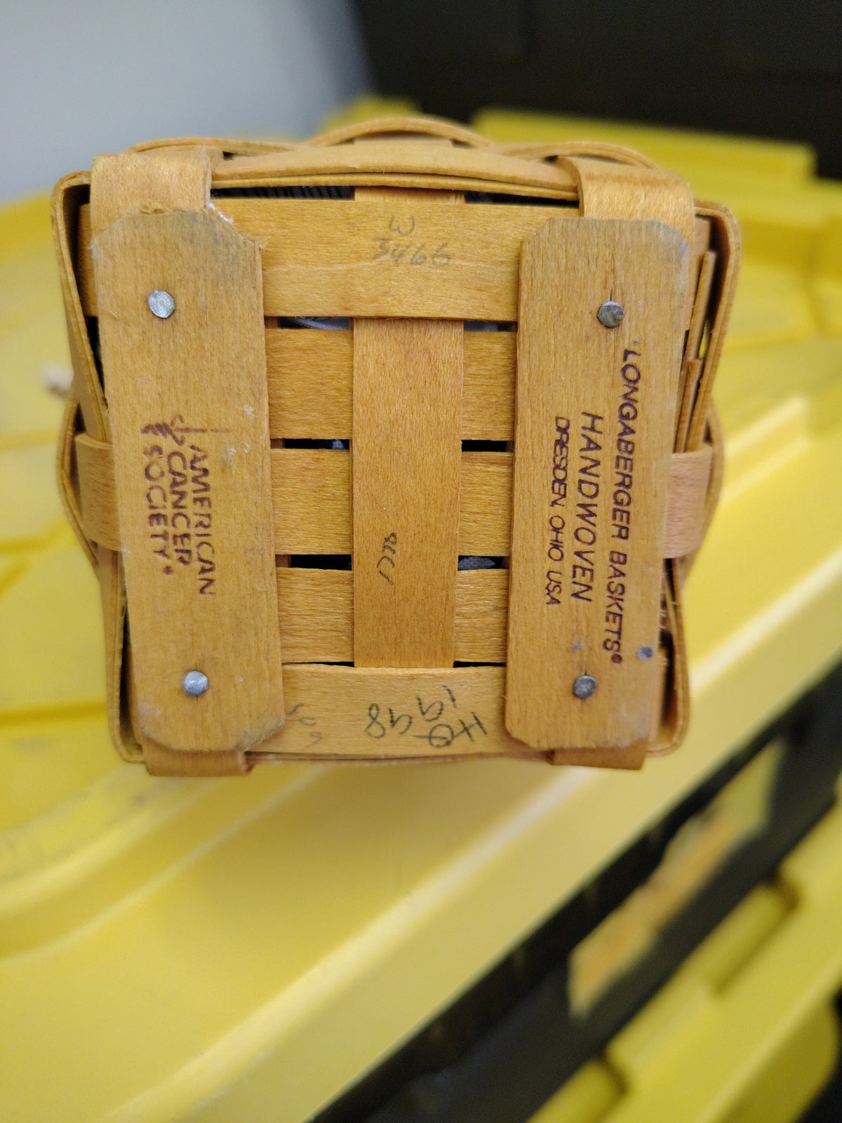 Longaberger Horizon of Hope basket with liner