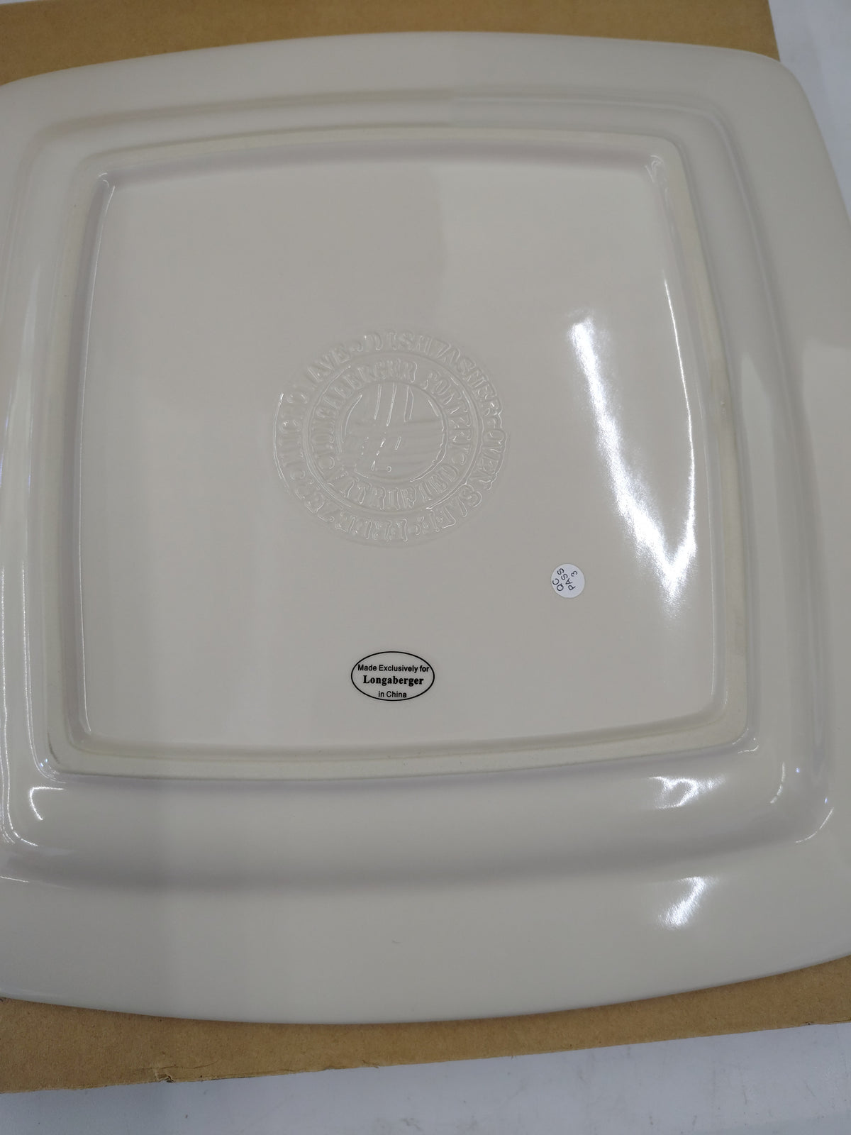 Longaberger soft square dinner plate in Green