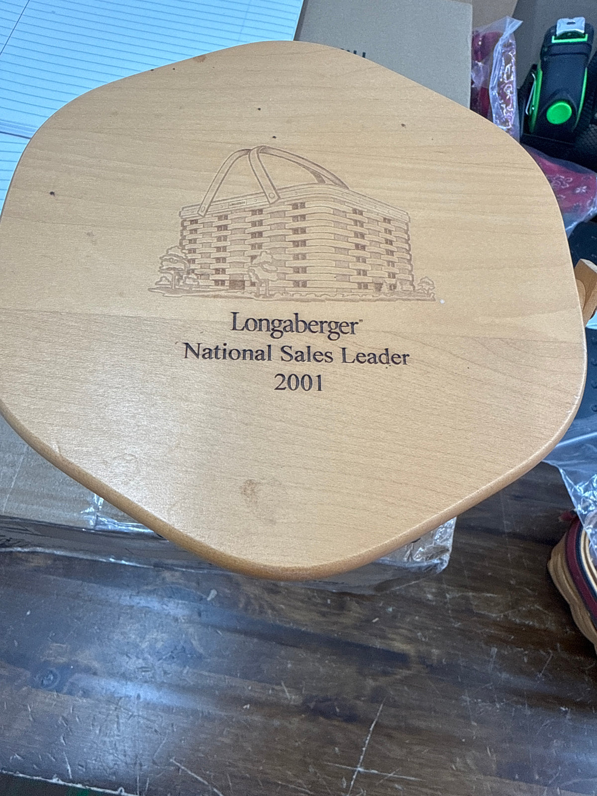 Longaberger sales award basket with lid