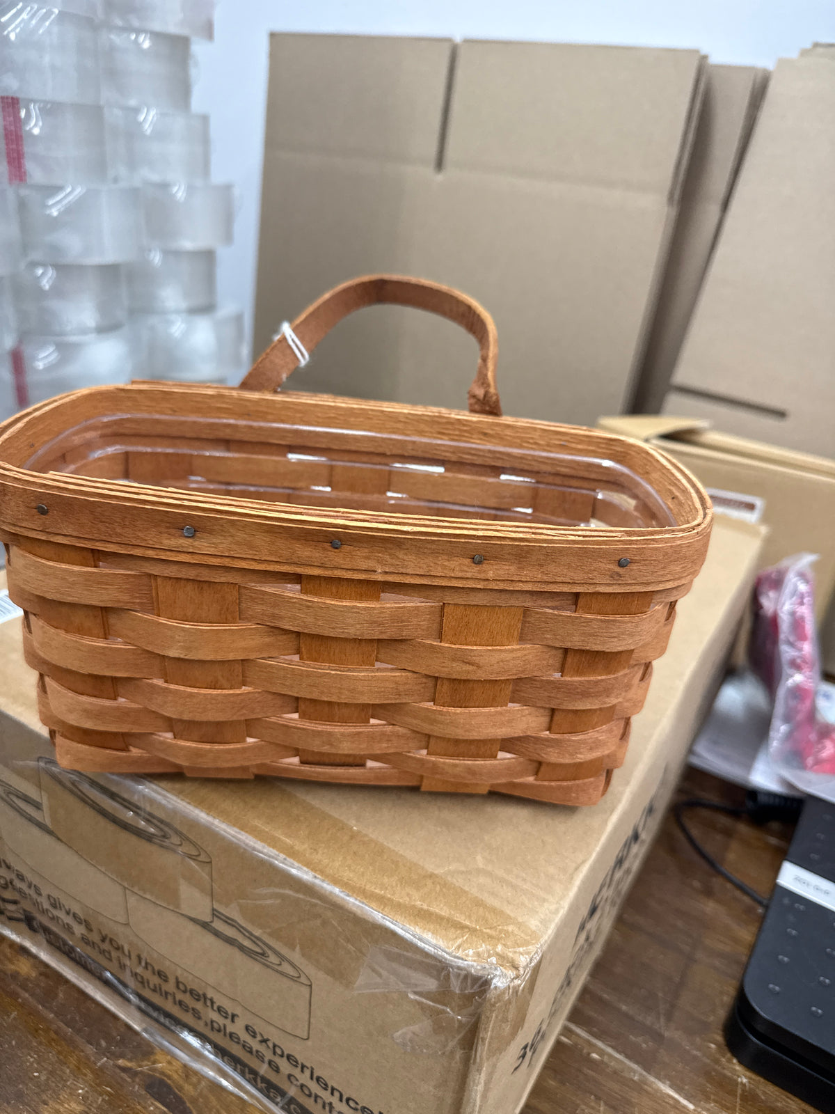 Longaberger medium key basket with protector