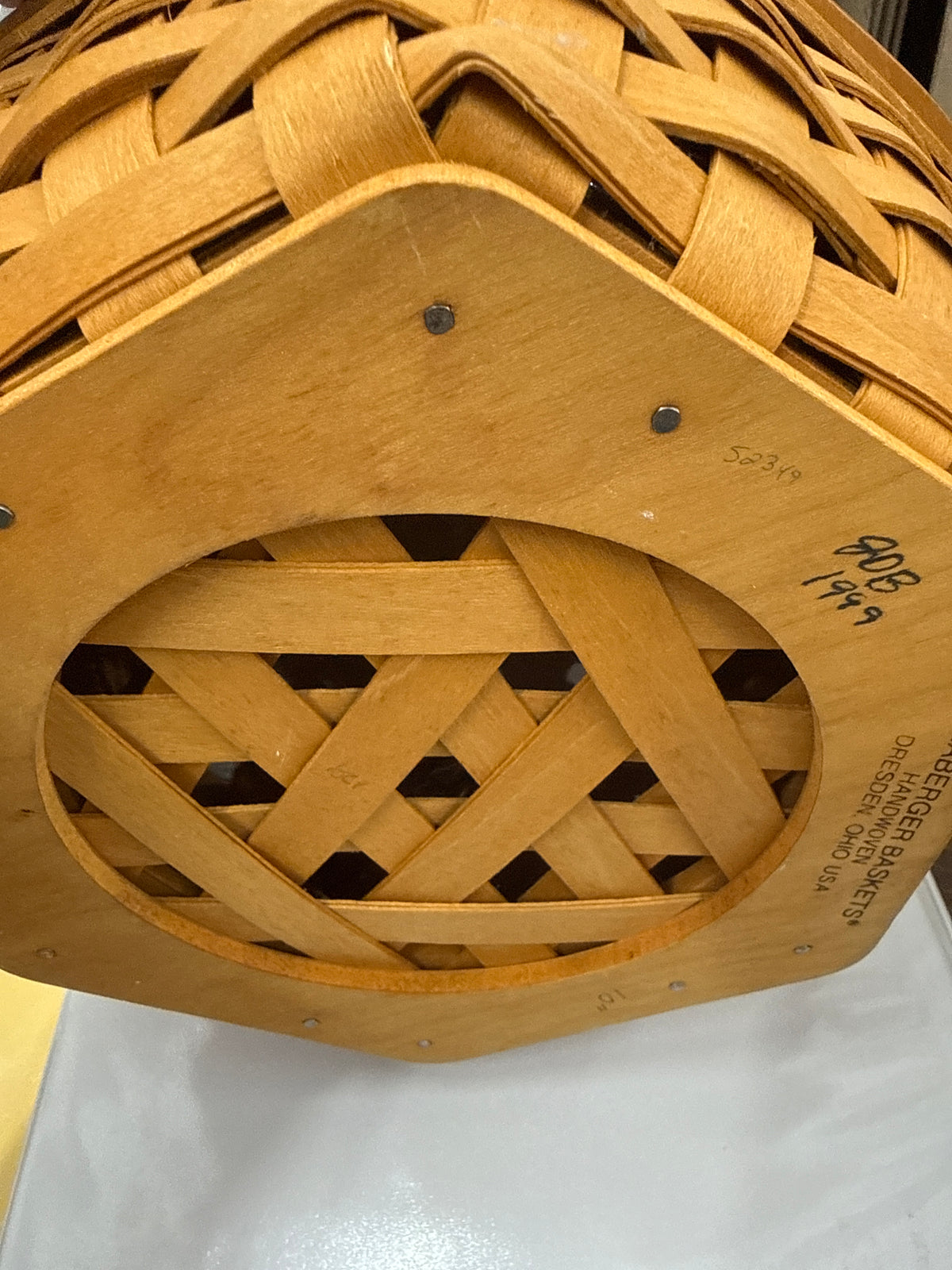 Longaberger generations basket with lid and protector