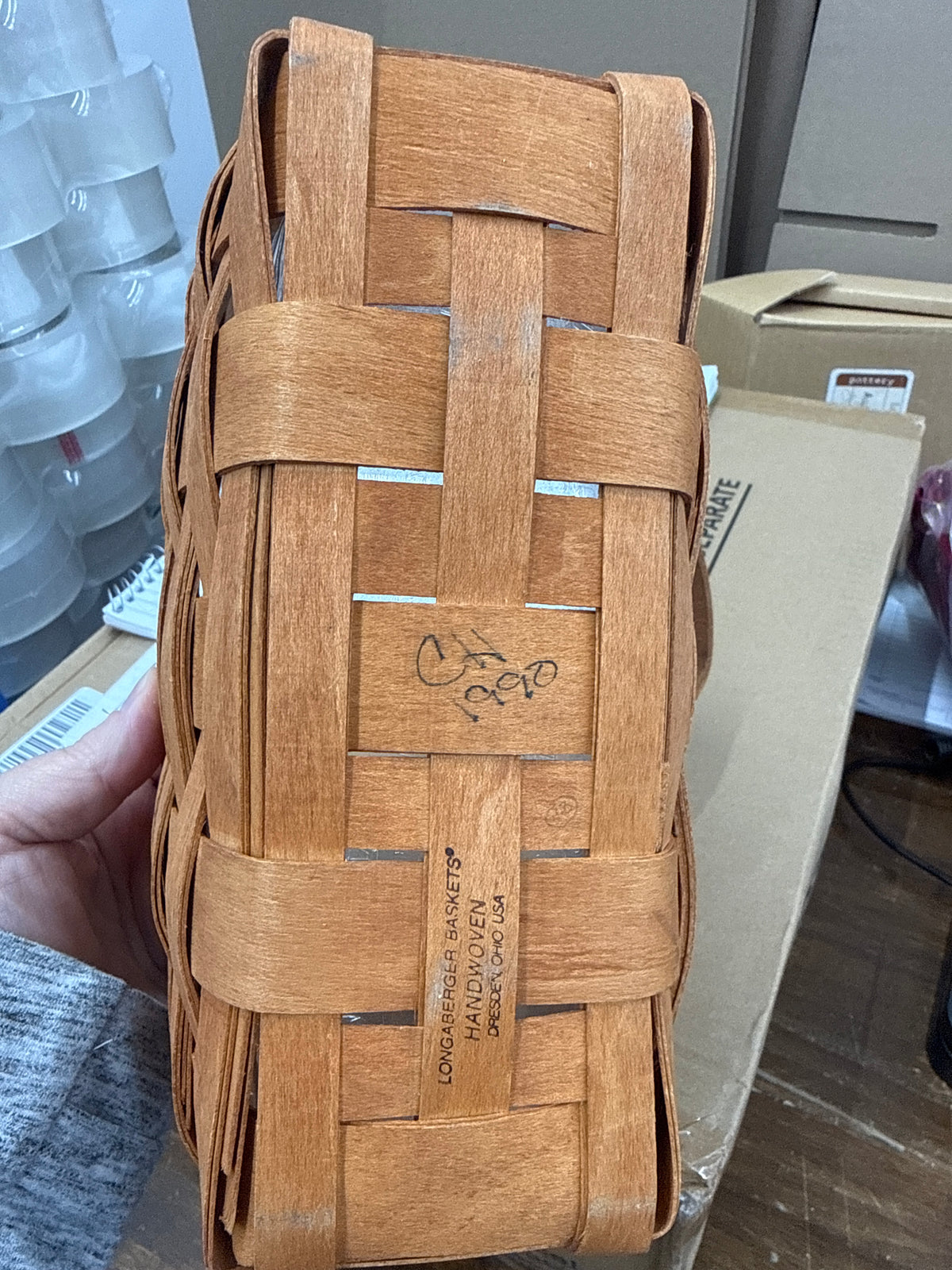 Longaberger medium key basket with protector