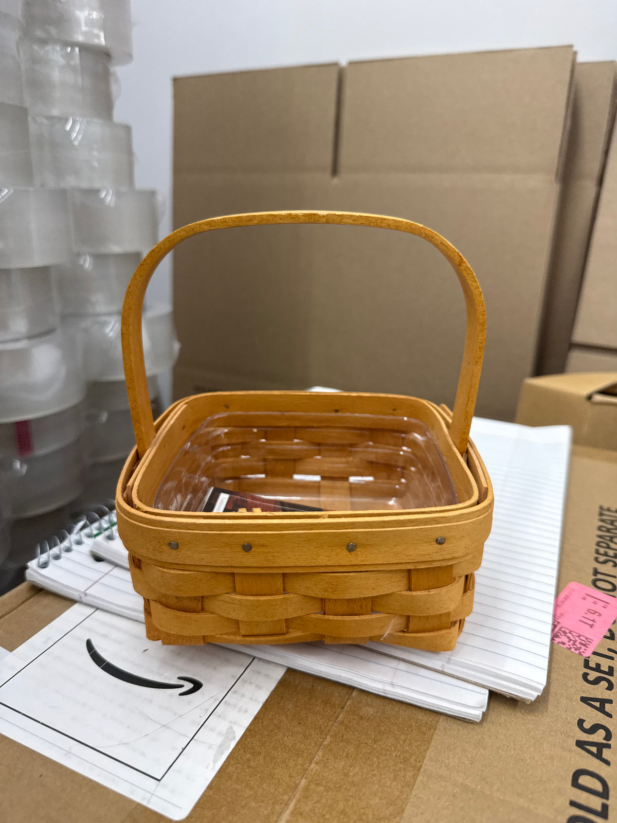 Longaberger tarragon basket with protector