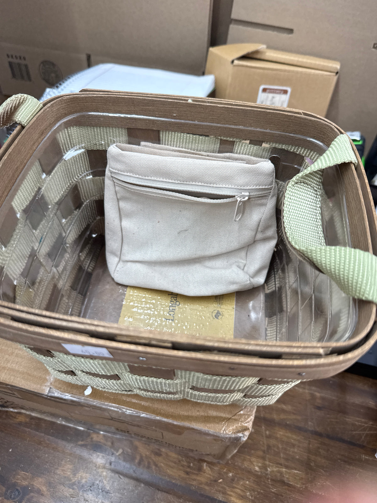 Longaberger to go tote with protector