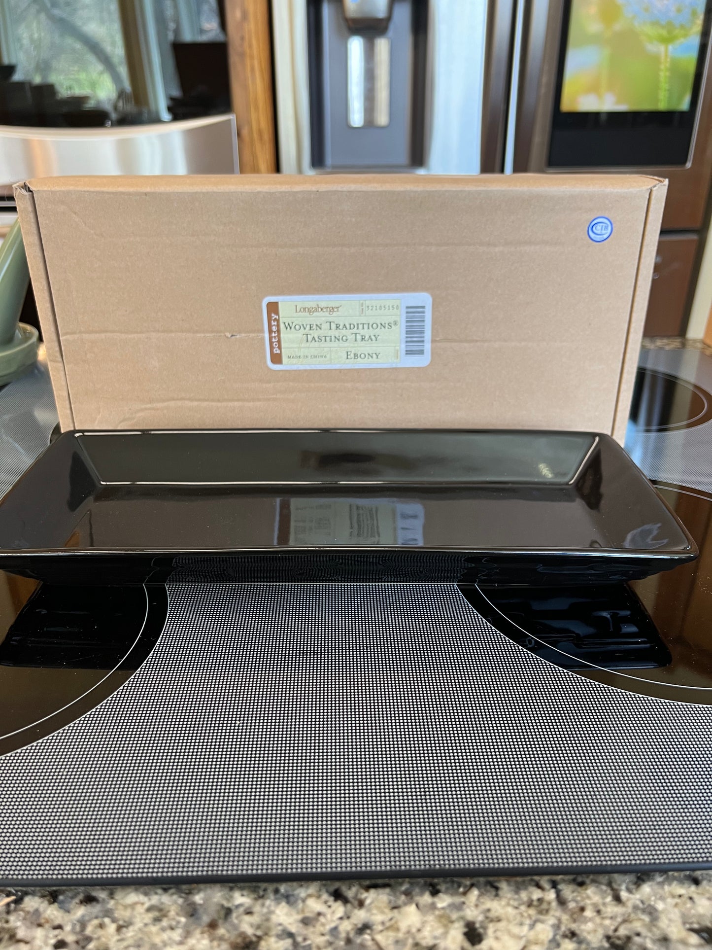 Longaberger tasting tray in ebony
