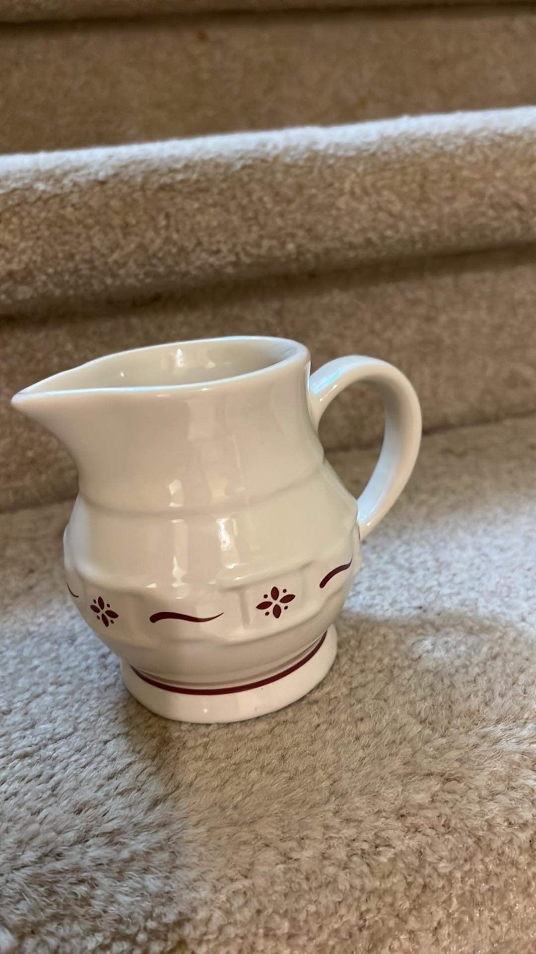 Longaberger Creamer in Woven Traditions Traditional Red