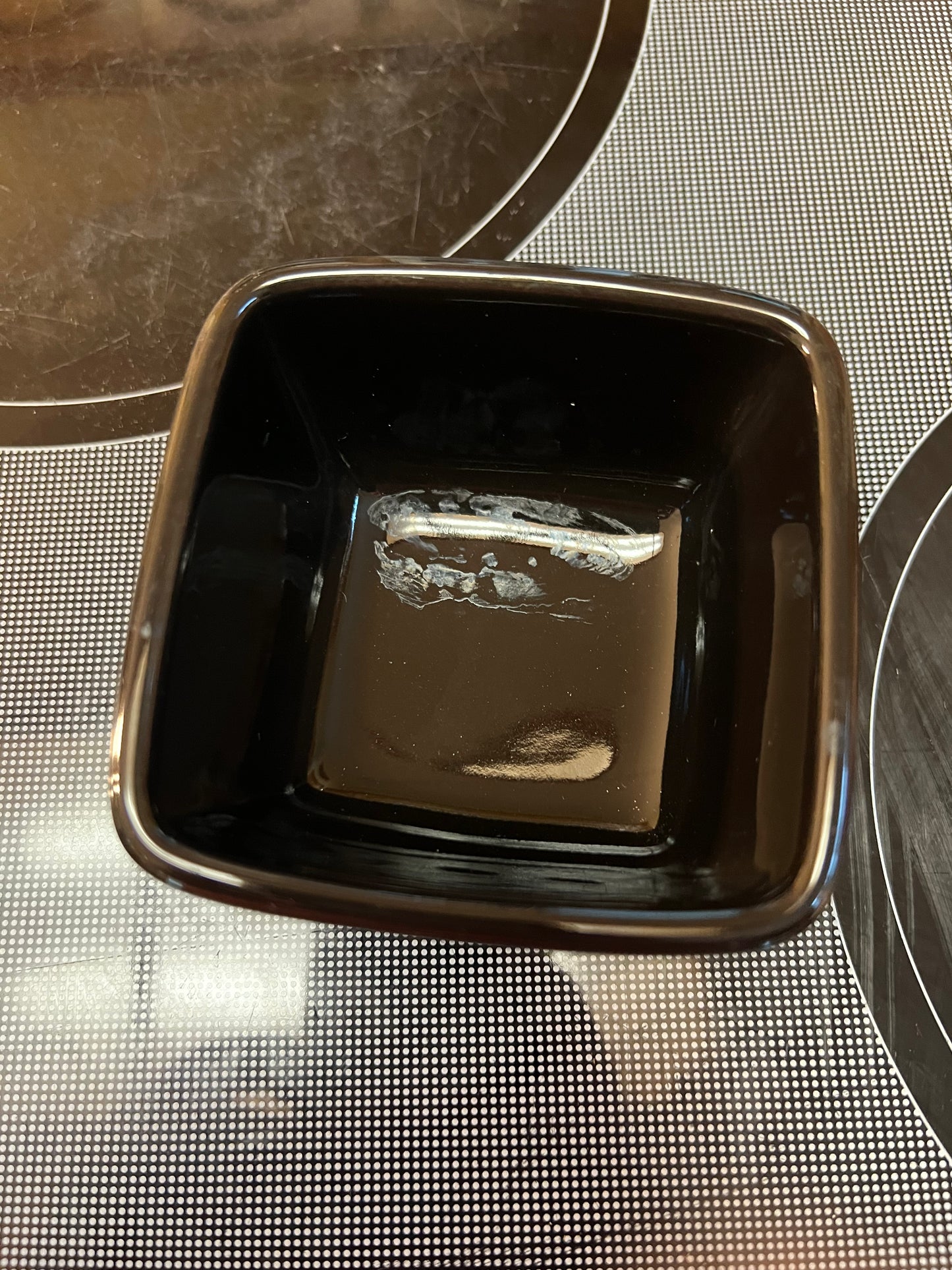 Longaberger soft square dessert bowl in ebony