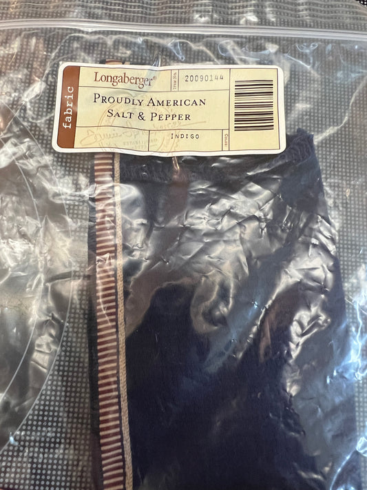 Longaberger Proudly American salt & pepper liner in indigo