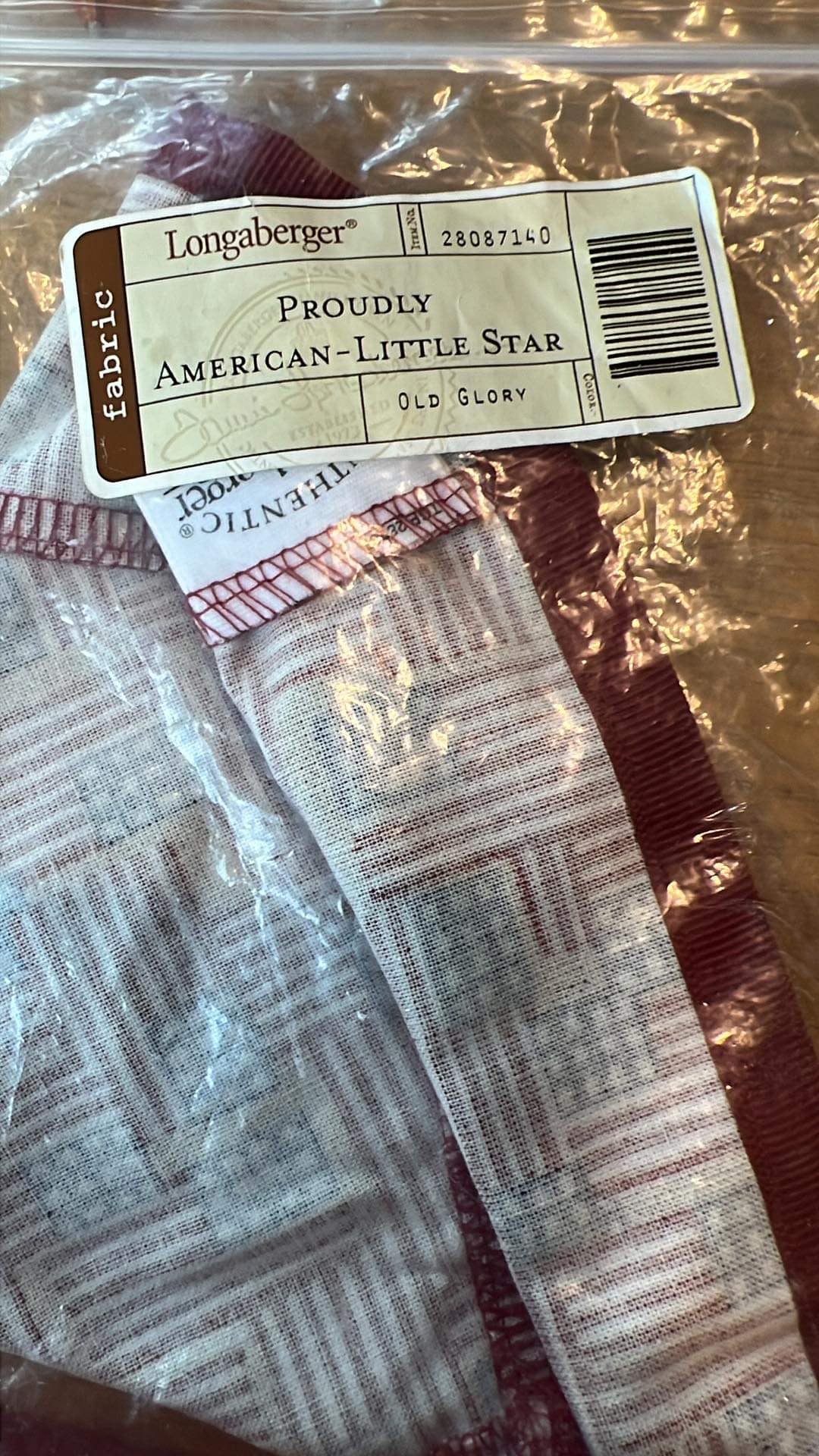 Longaberger Proudly American Little Star Liner in Old Glory