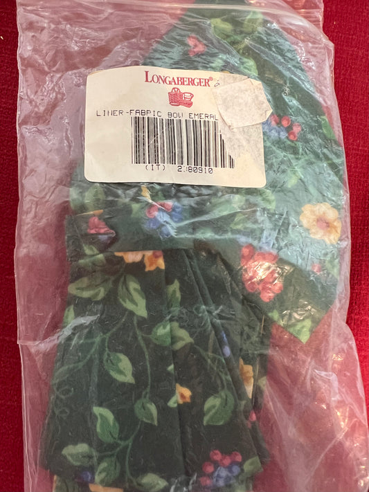 Longaberger fabric bow in emerald vine