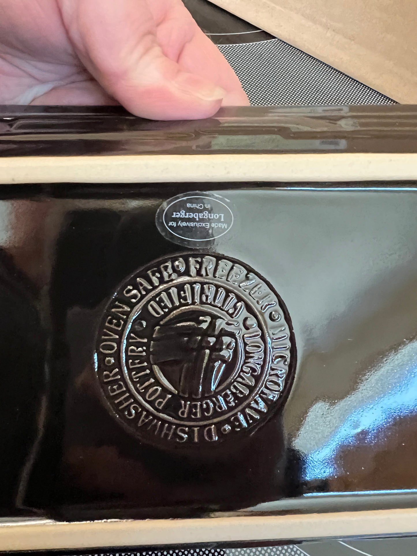 Longaberger tasting tray in ebony