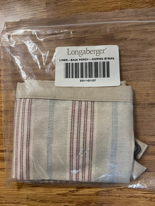 Longaberger Back Porch Liner in Awning Stripe