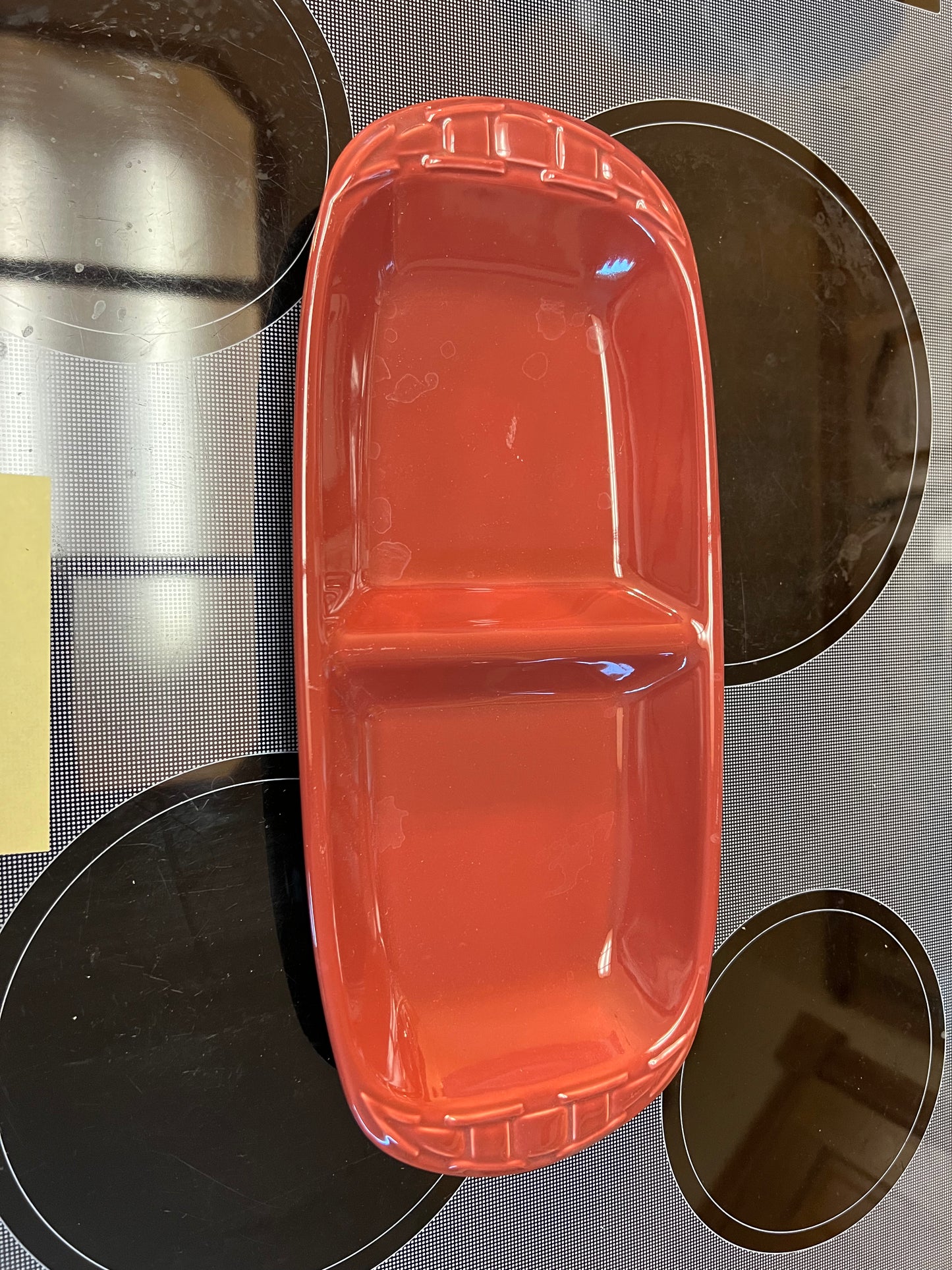 Longaberger divided tray in paprika