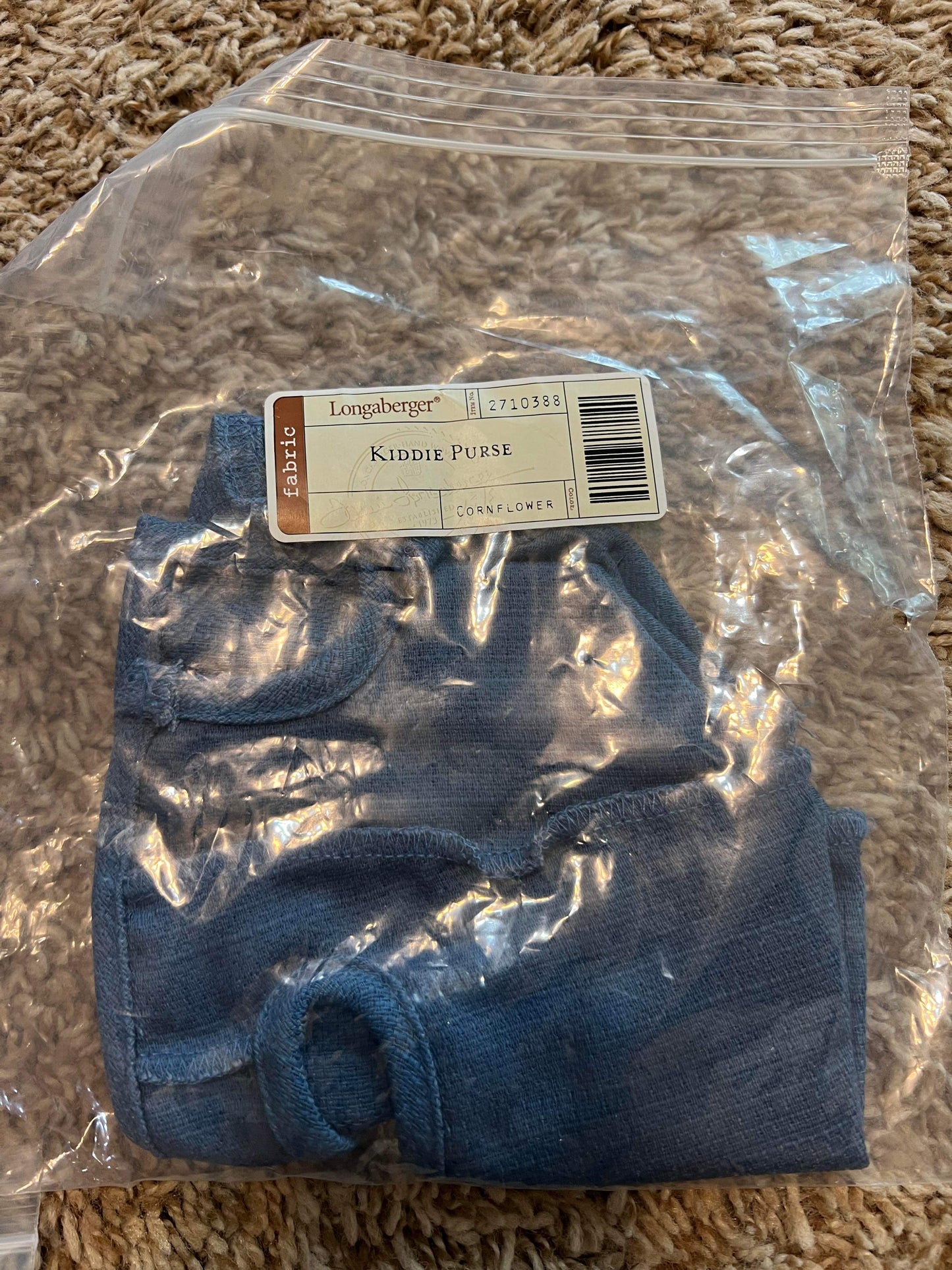 Longaberger Kiddie Purse Liner in Cornflower