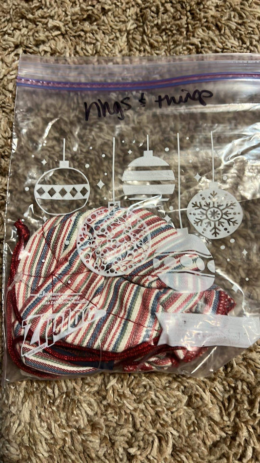 Longaberger Rings & Things/ Jewelry Pouch Liner in Market Stripe