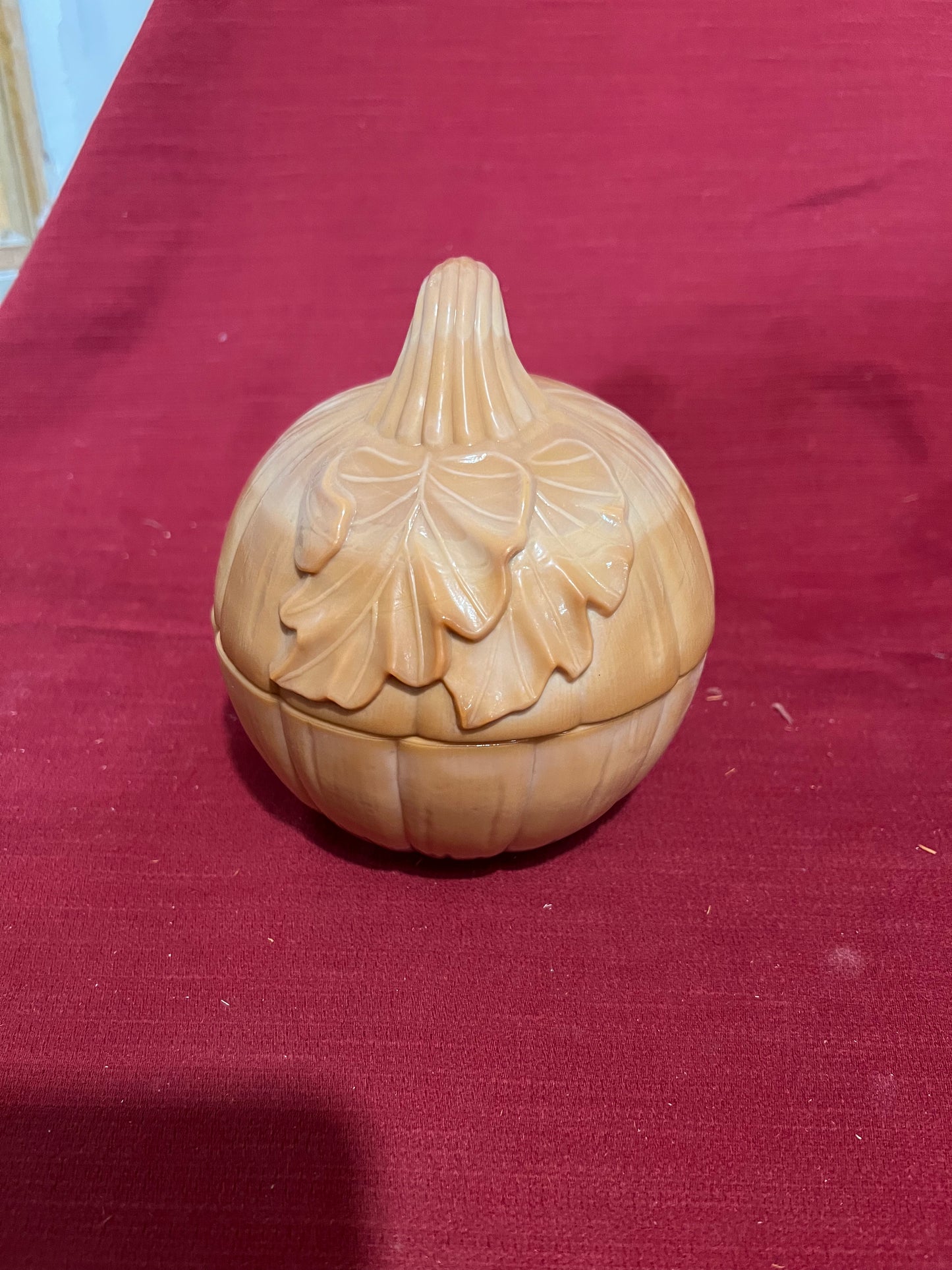 Longaberger milk glass pumpkin