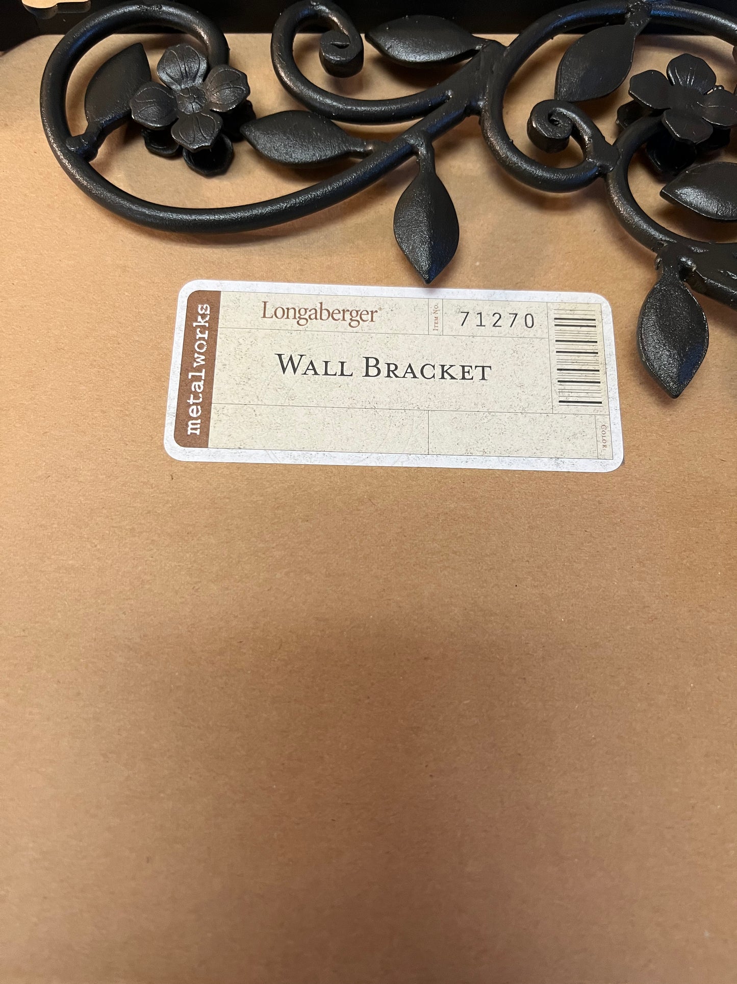 Longaberger wrought iron wall bracket