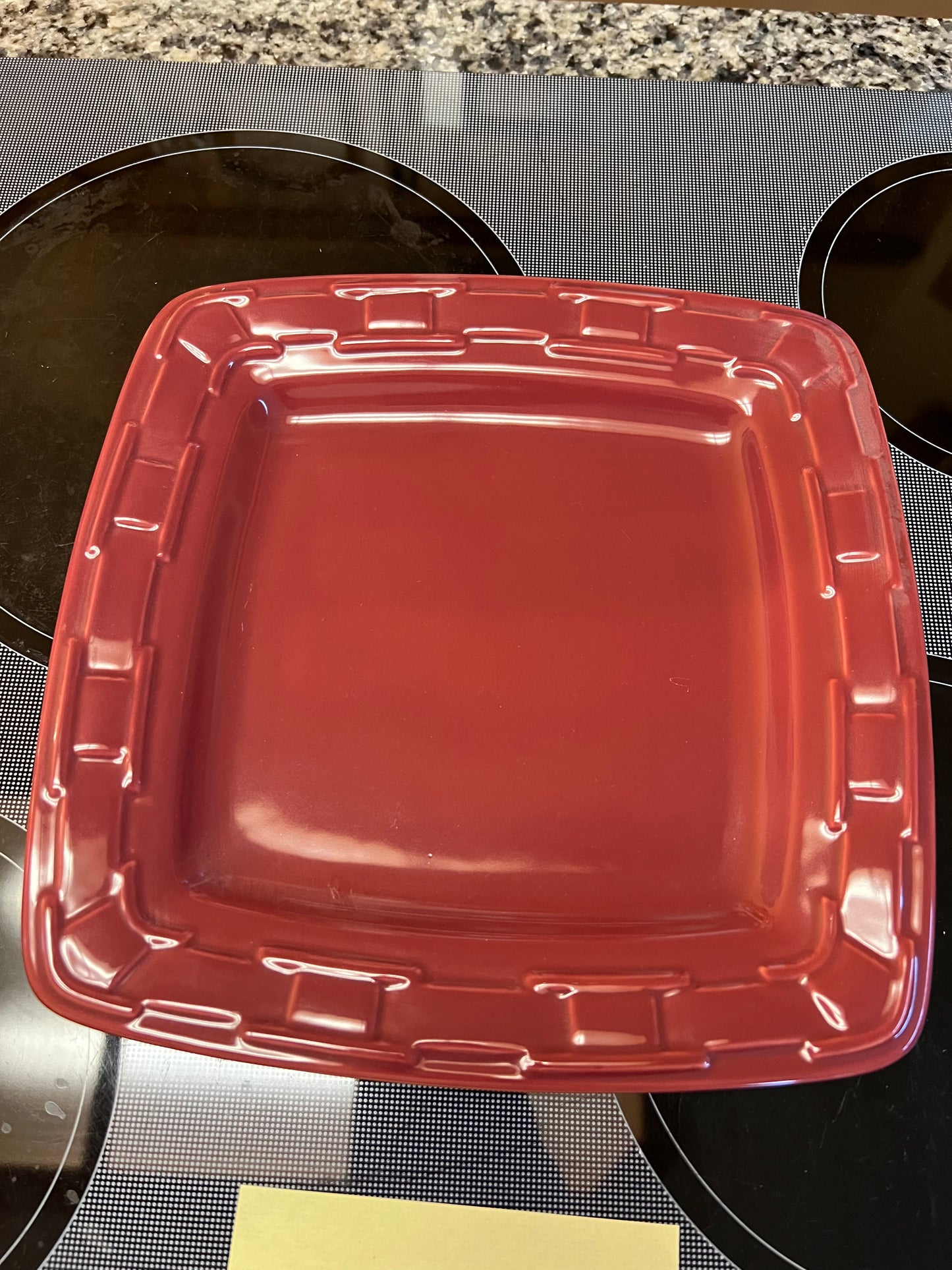 Longaberger soft square dinner plate in paprika
