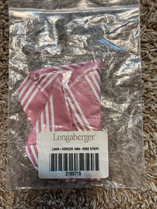 Longaberger 1999 Horizon Of Hope Liner in Rose Stripe