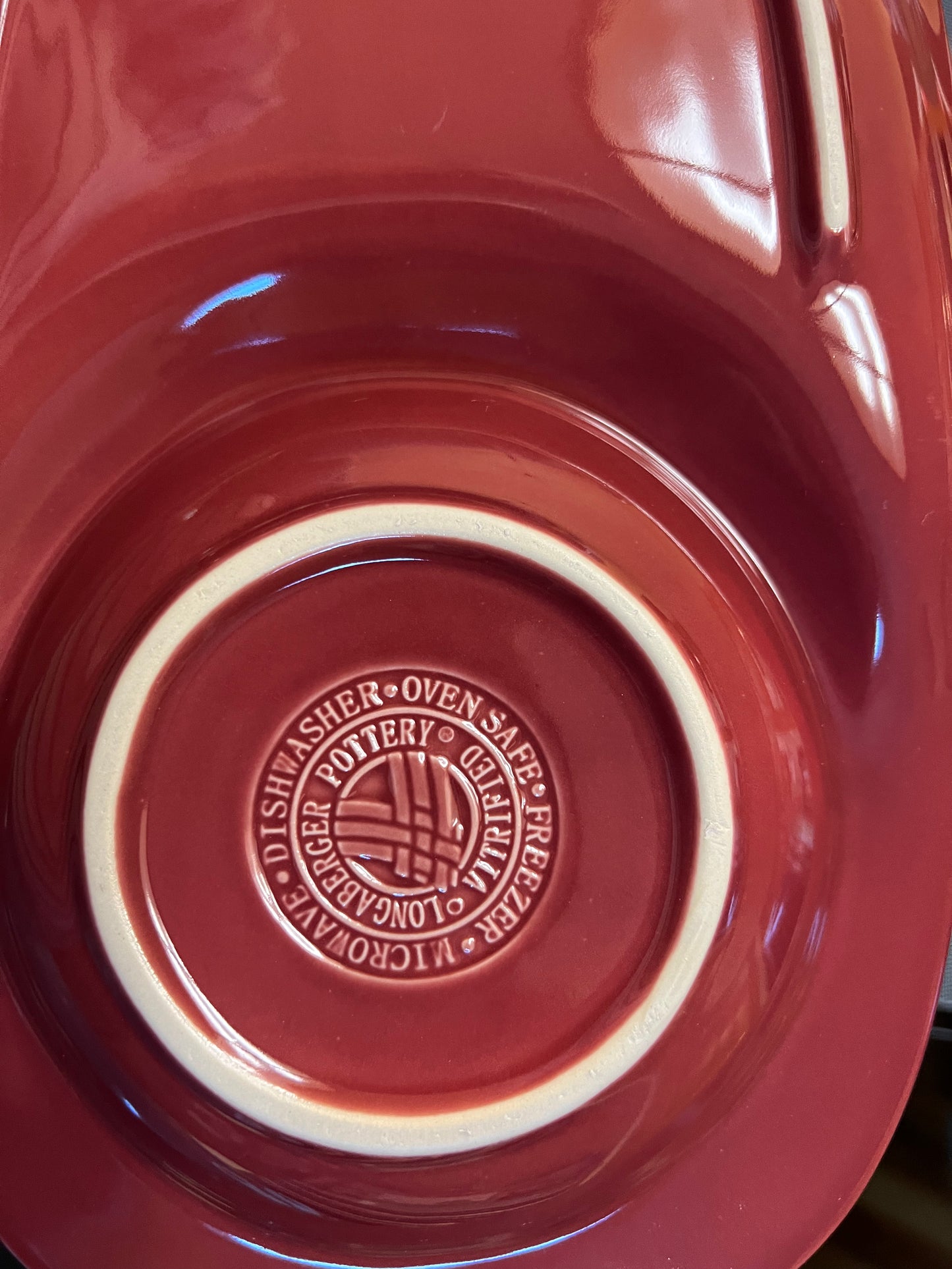Longaberger soup & sandwich plate in paprika