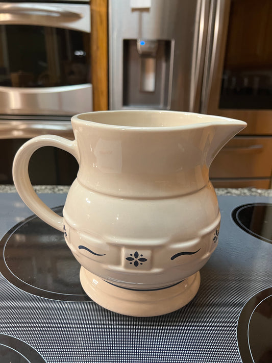 Longaberger large milk pitcher in classic blue