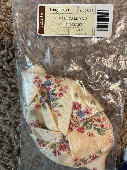 Longaberger Let Me Call You Sweetheart Liner in Sweetheart Floral Bouquet