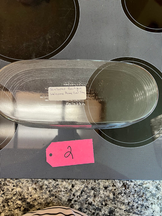 #40309 Longaberger scalloped boutique/welcome home oval tray protector