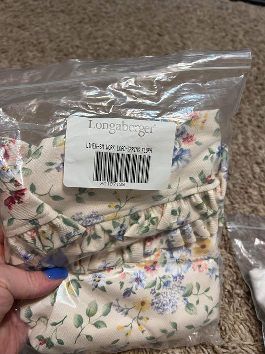 Longaberger Small Work Load Liner in Spring Floral