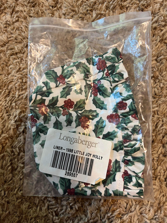 Longaberger 1998 Little Joy Liner in Traditional Holly