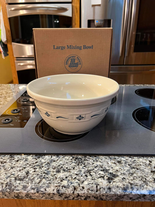 Longaberger Large Mixing Bowl in Classic Blue